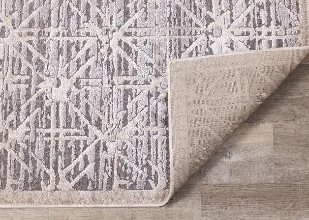 Chorus 5 x 8 Art Deco Gray Beige Area Rug-6
