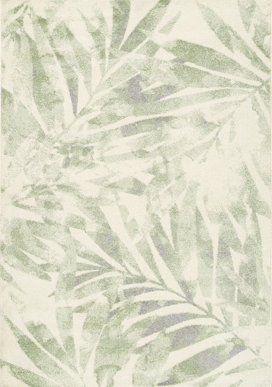 Focus 5 x 8 Botanical Cream Green Area Rug-1