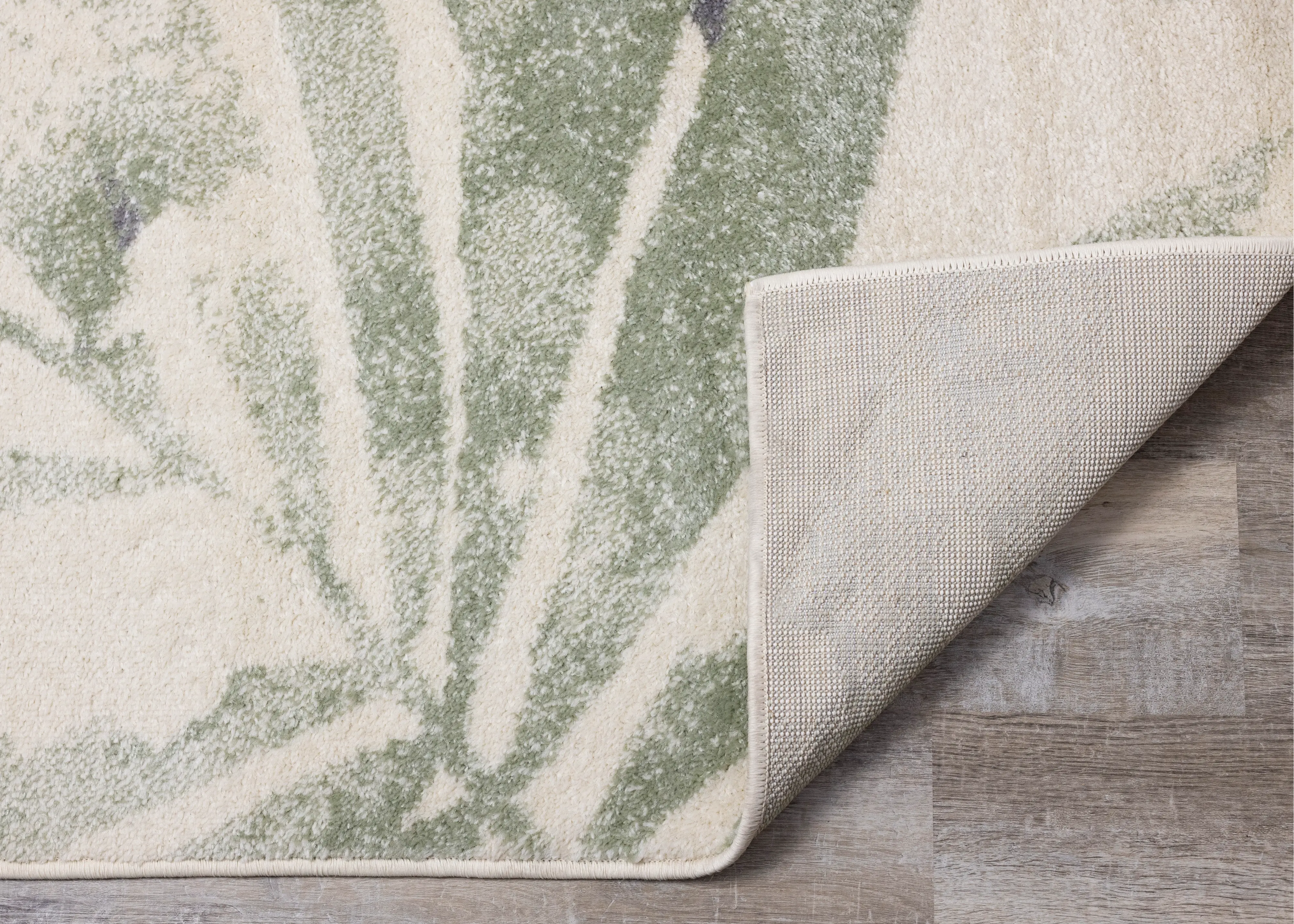 Focus 5 x 8 Botanical Cream Green Area Rug-7