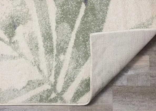 Focus 5 x 8 Botanical Cream Green Area Rug-6
