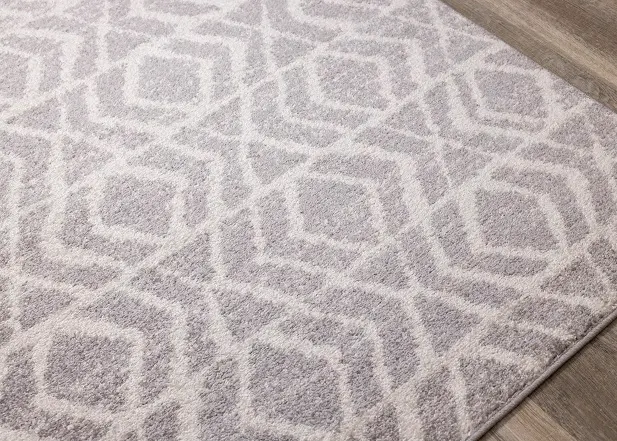 Focus 5 x 8 Contemporary Gray White Area Rug-3