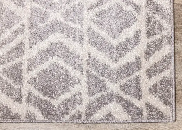 Focus 5 x 8 Contemporary Gray White Area Rug-4