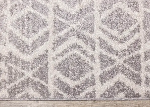 Focus 5 x 8 Contemporary Gray White Area Rug-7