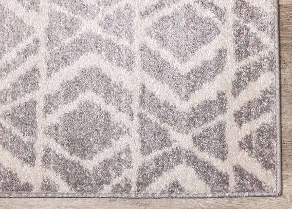Focus 8 x 11 Contemporary Gray White Area Rug-4