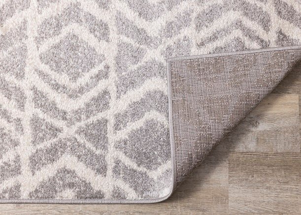 Focus 8 x 11 Contemporary Gray White Area Rug-5