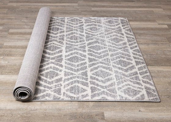 Focus 8 x 11 Contemporary Gray White Area Rug-6
