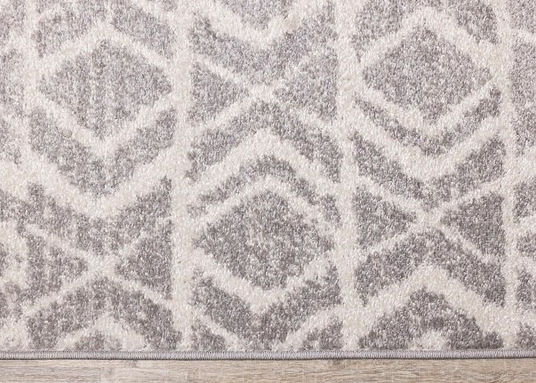 Focus 8 x 11 Contemporary Gray White Area Rug-7