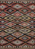 Sara 8' x 11' Tribal Red Orange Area Rug