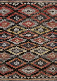 Sara 8' x 11' Tribal Red Orange Area Rug