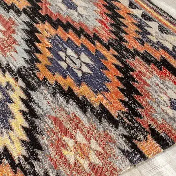 Sara 8' x 11' Tribal Red Orange Area Rug-4
