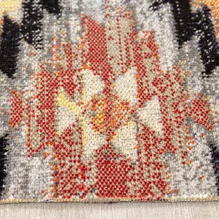 Sara 8' x 11' Tribal Red Orange Area Rug-8