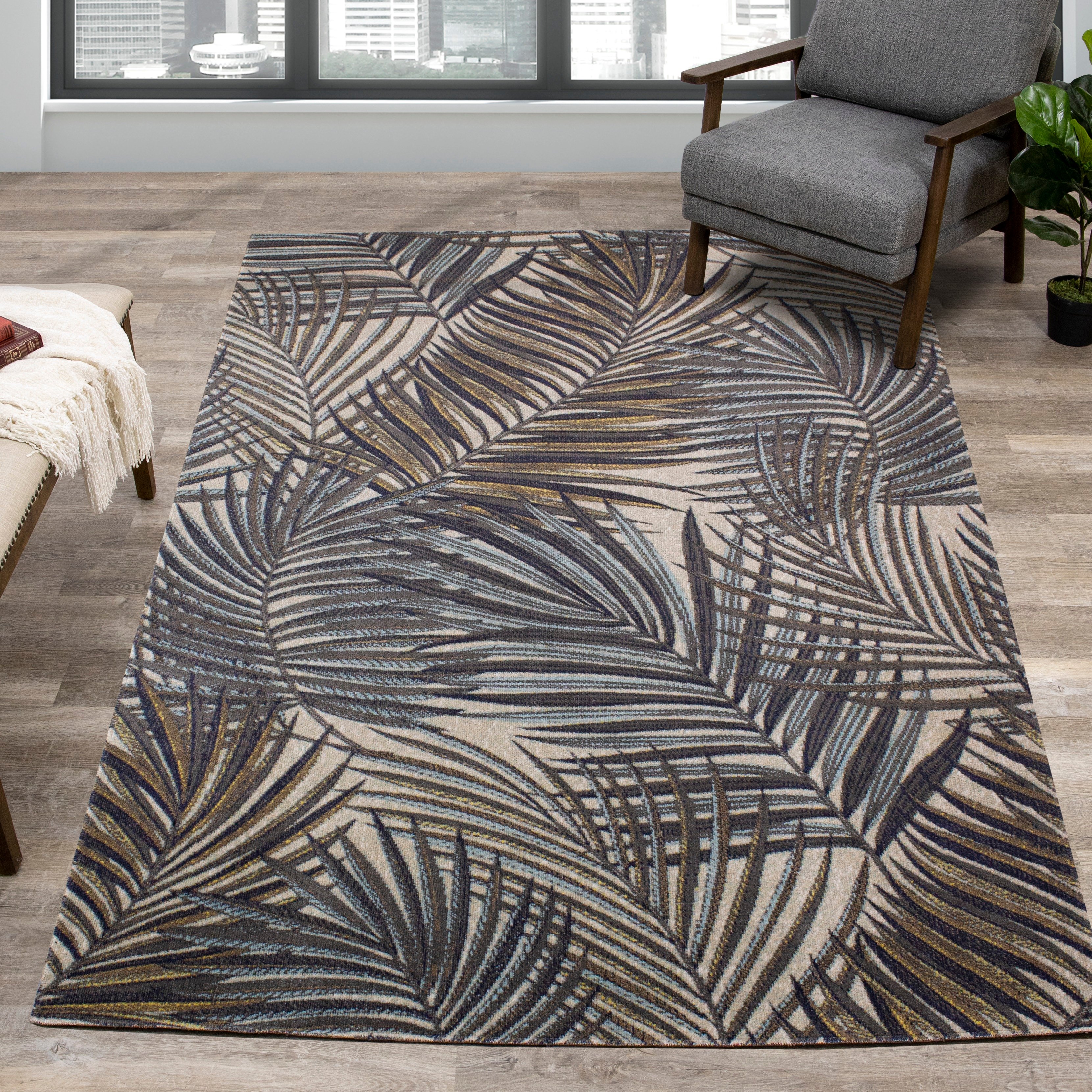 Sara 5' x 8' Island Botanical Area Rug-2
