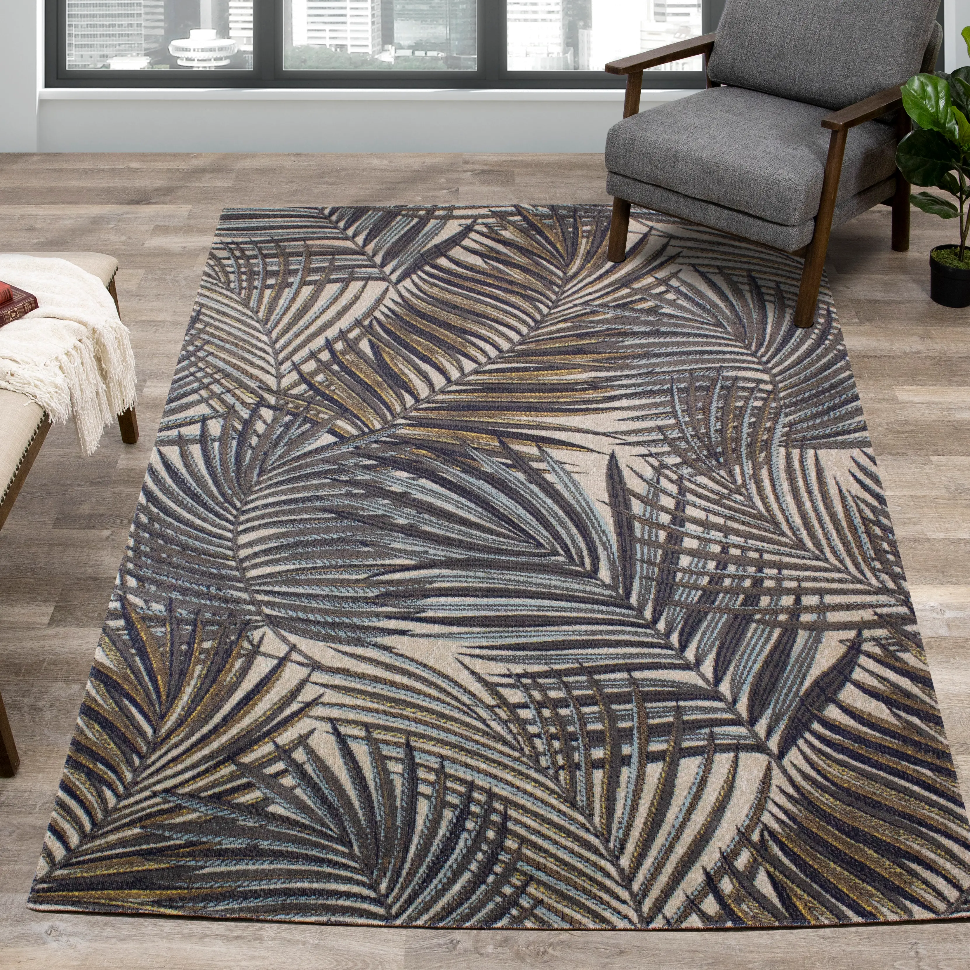 Sara 8' x 11' Island Botanical Area Rug-2