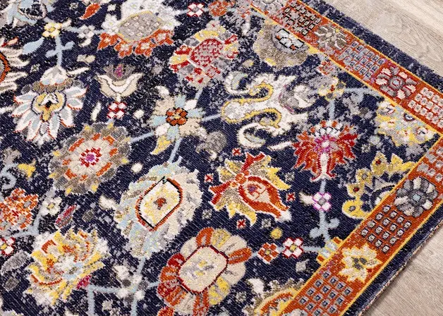 Sara 5' x 8' Elegant Navy Blue Area Rug-4