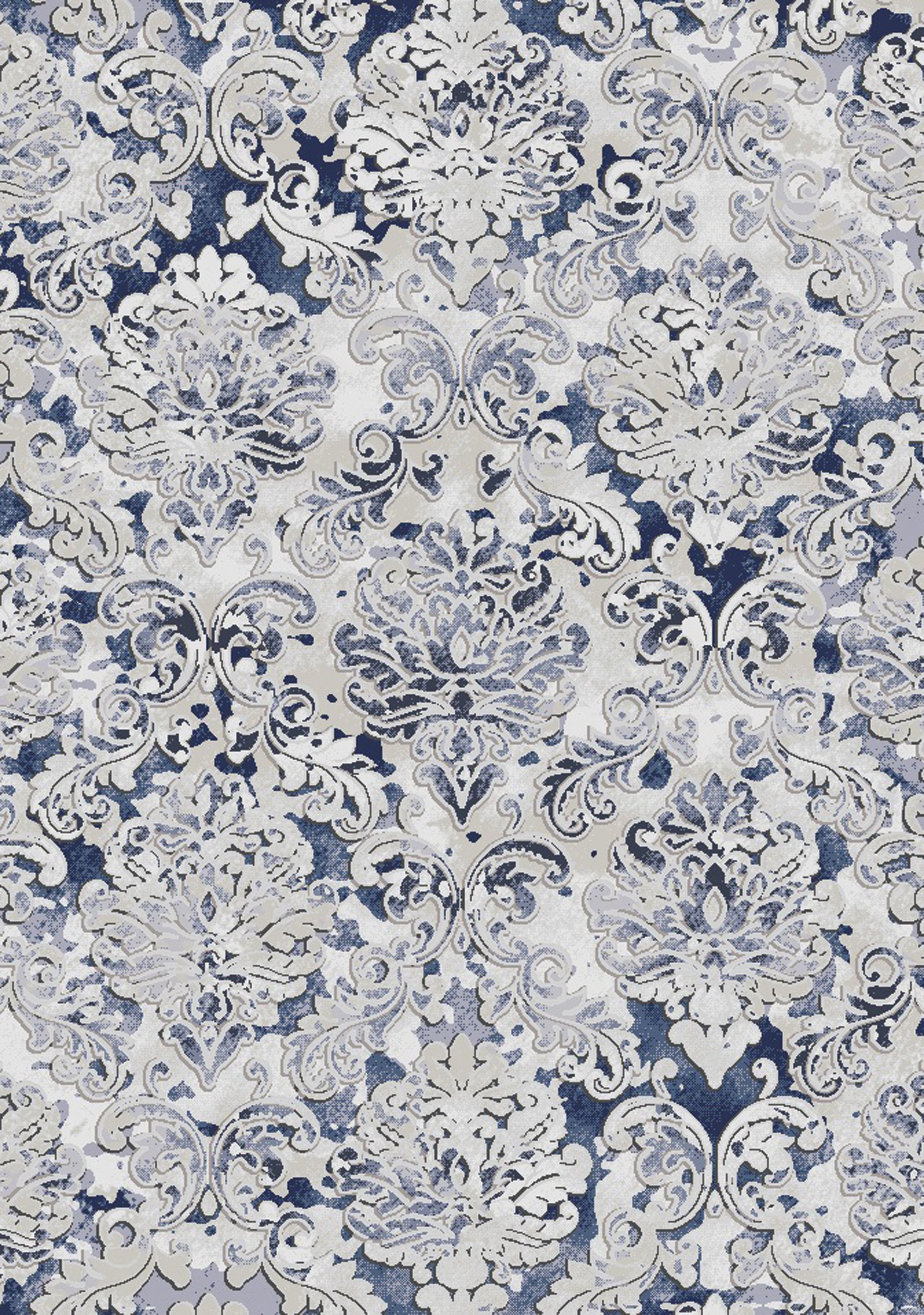 Alida 5 x 8 Elegant Cream Blue Area Rug-1