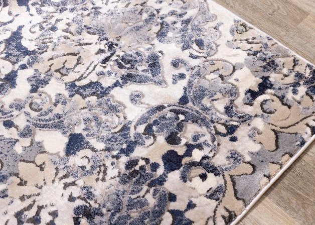 Alida 5 x 8 Elegant Cream Blue Area Rug-4