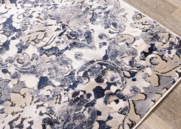 Alida 5 x 8 Elegant Cream Blue Area Rug-4