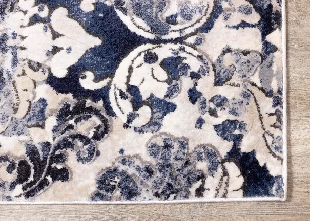 Alida 5 x 8 Elegant Cream Blue Area Rug-5
