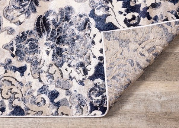 Alida 5 x 8 Elegant Cream Blue Area Rug-6