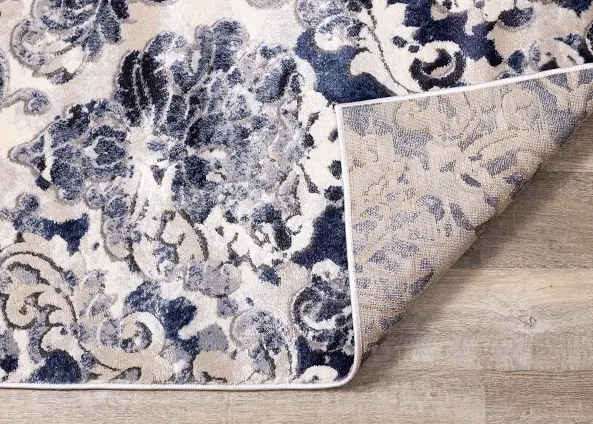 Alida 5 x 8 Elegant Cream Blue Area Rug-6