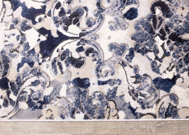 Alida 5 x 8 Elegant Cream Blue Area Rug-8