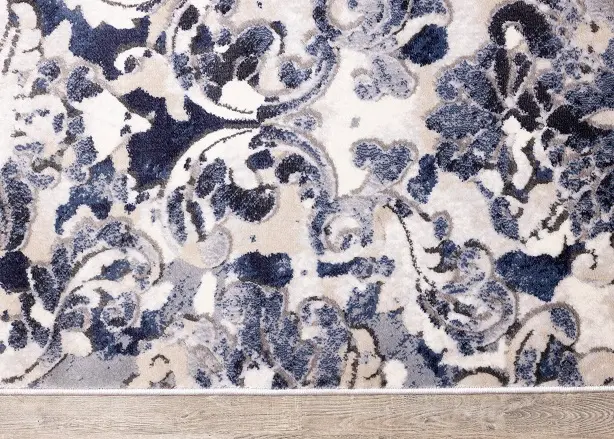 Alida 5 x 8 Elegant Cream Blue Area Rug-8
