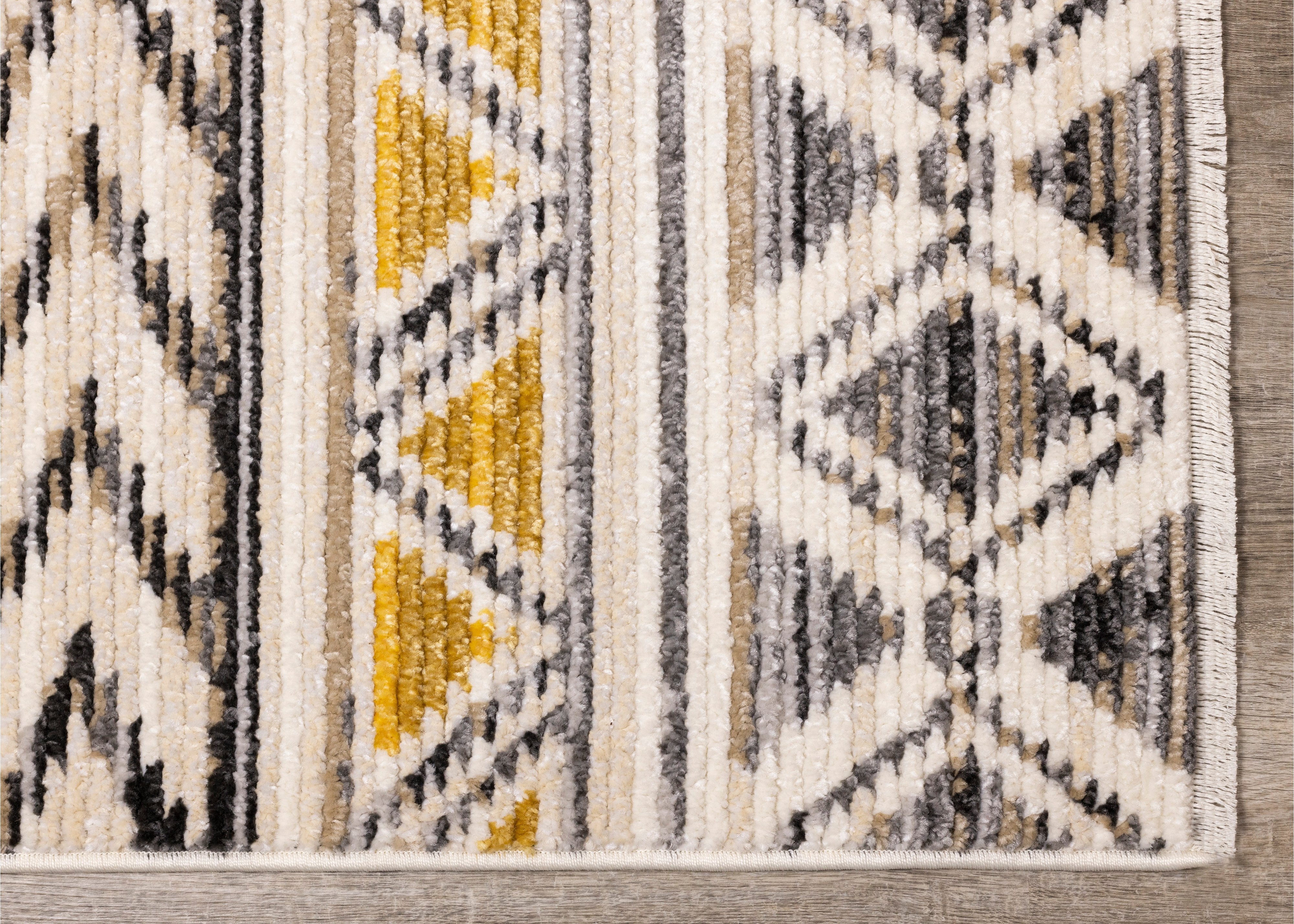 Calabar 5' x 8' Yellow Gray Area Rug-5