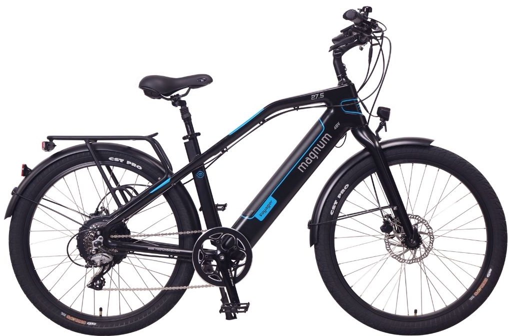 Magnum Voyager Electric Bike - Black/Blue-1