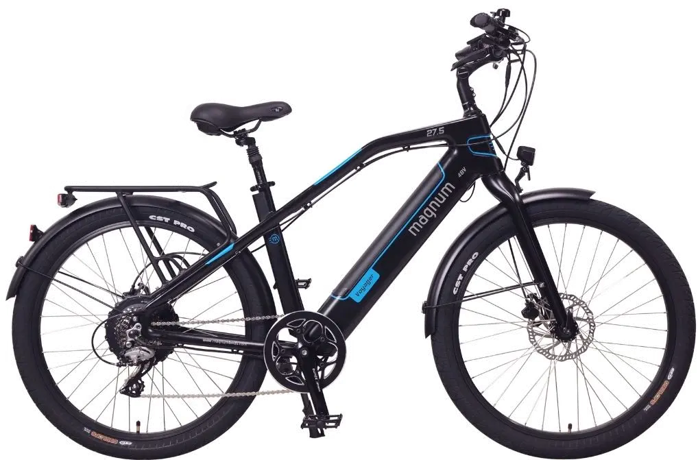 Magnum Voyager Electric Bike - Black/Blue-1