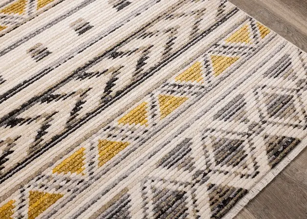 Calabar 8' x 10' Yellow Gray Area Rug-4