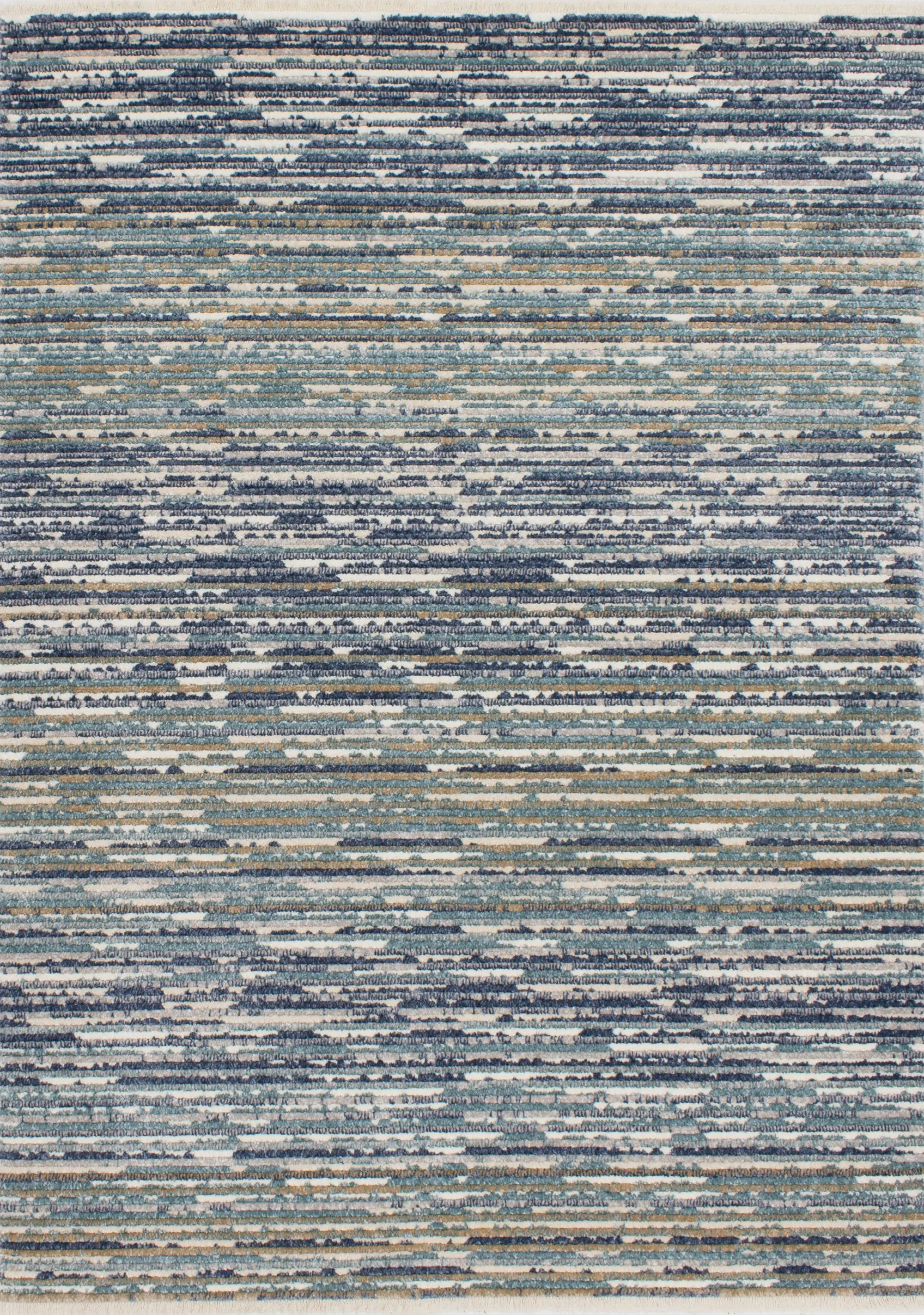 Calabar 5' x 8' Contemporary Blue White Area Rug-1