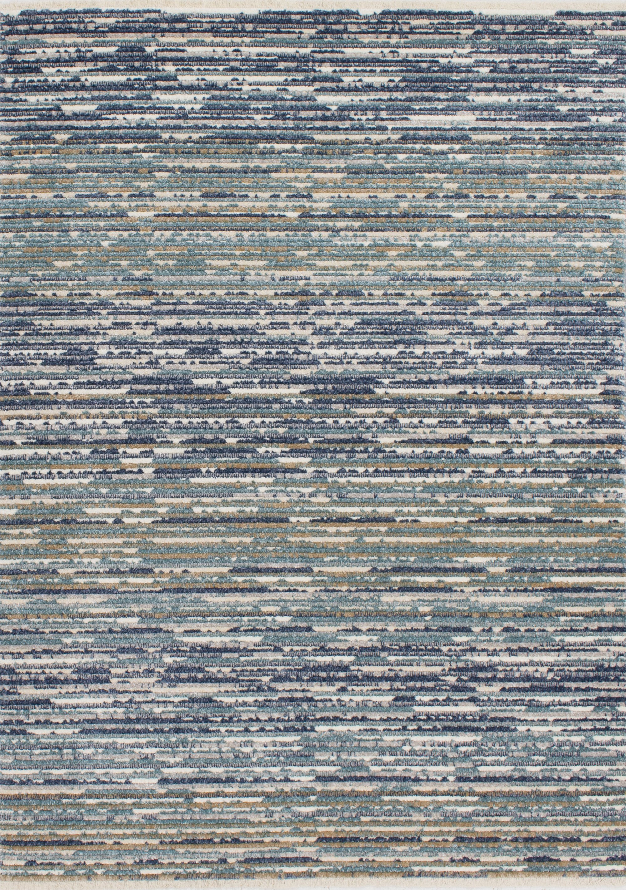 Calabar 8' x 10' Contemporary Blue White Area Rug-1