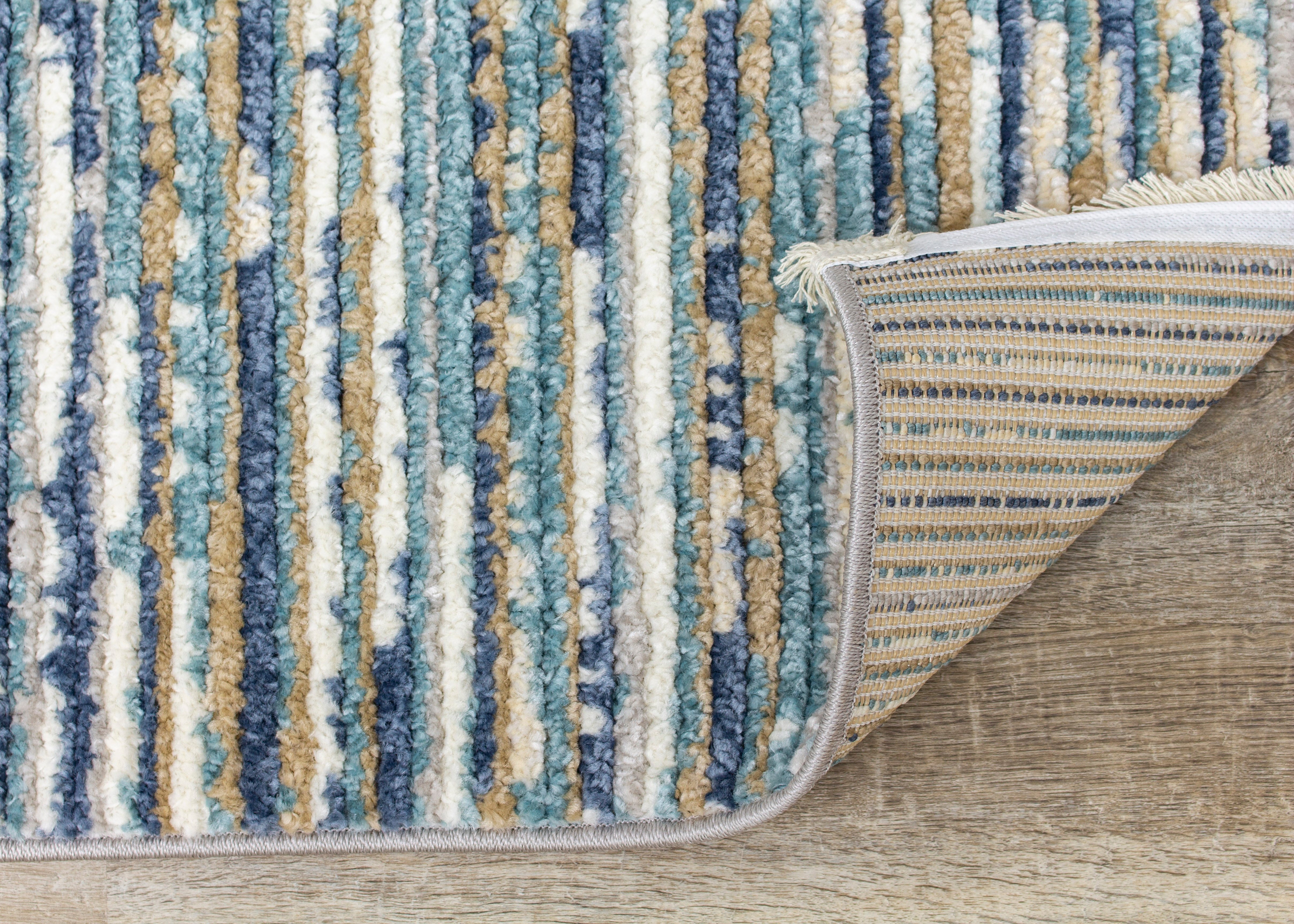 Calabar 8' x 10' Contemporary Blue White Area Rug-6