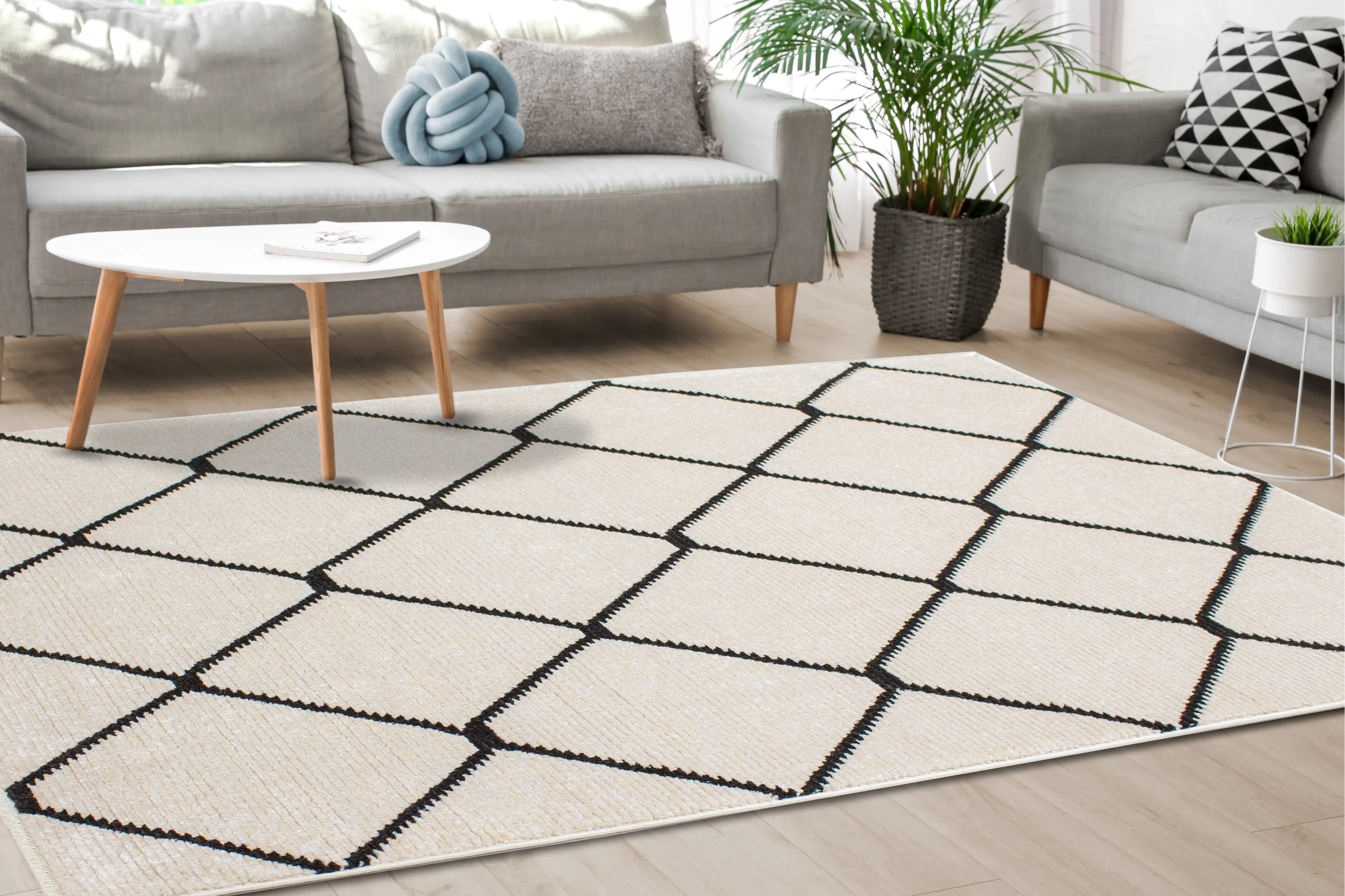 Calabar 5' x 8' Southwestern Neutral Area Rug-2