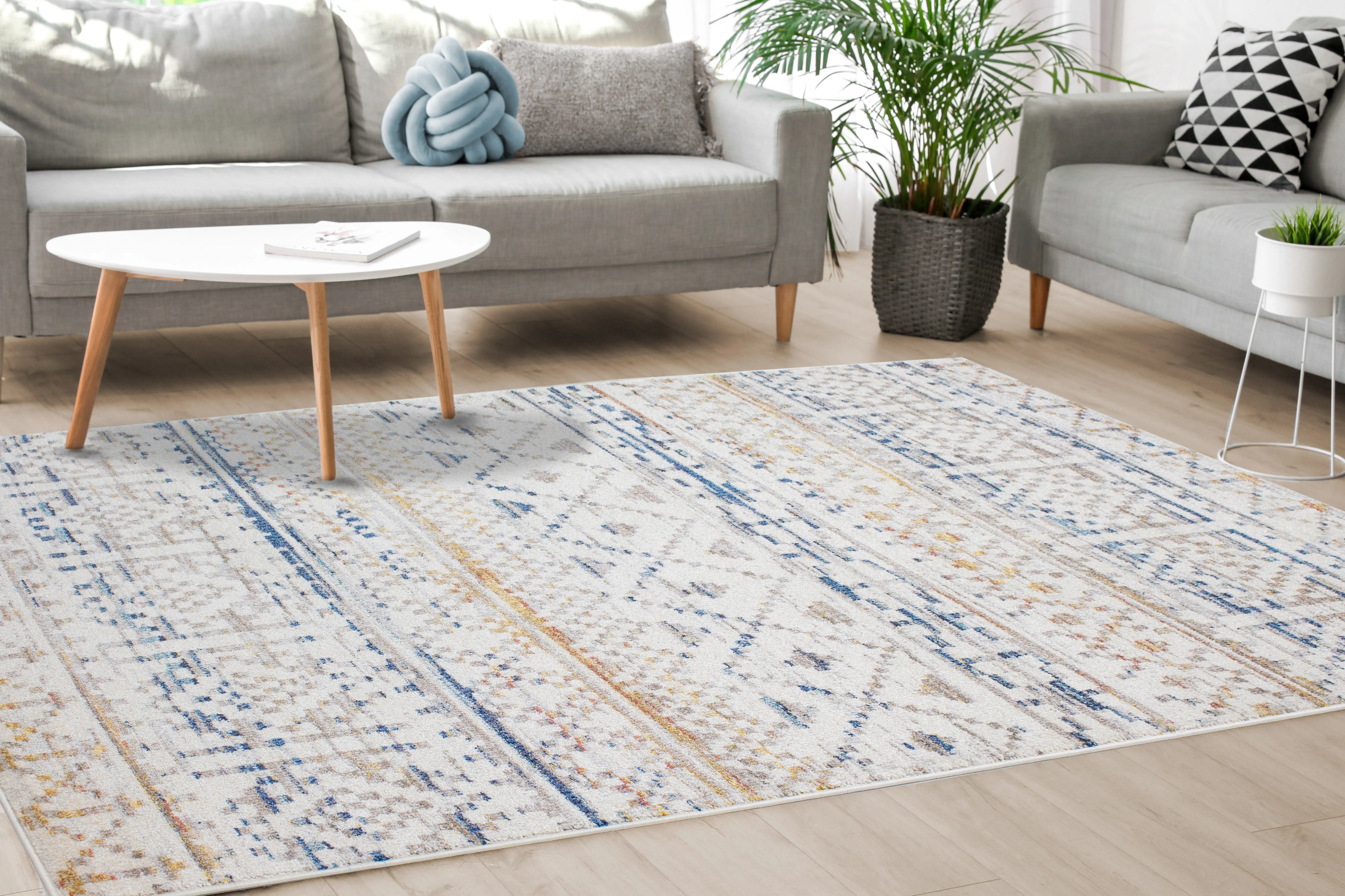 Mimosa 8 x 11 Moroccan Cream Area Rug-3