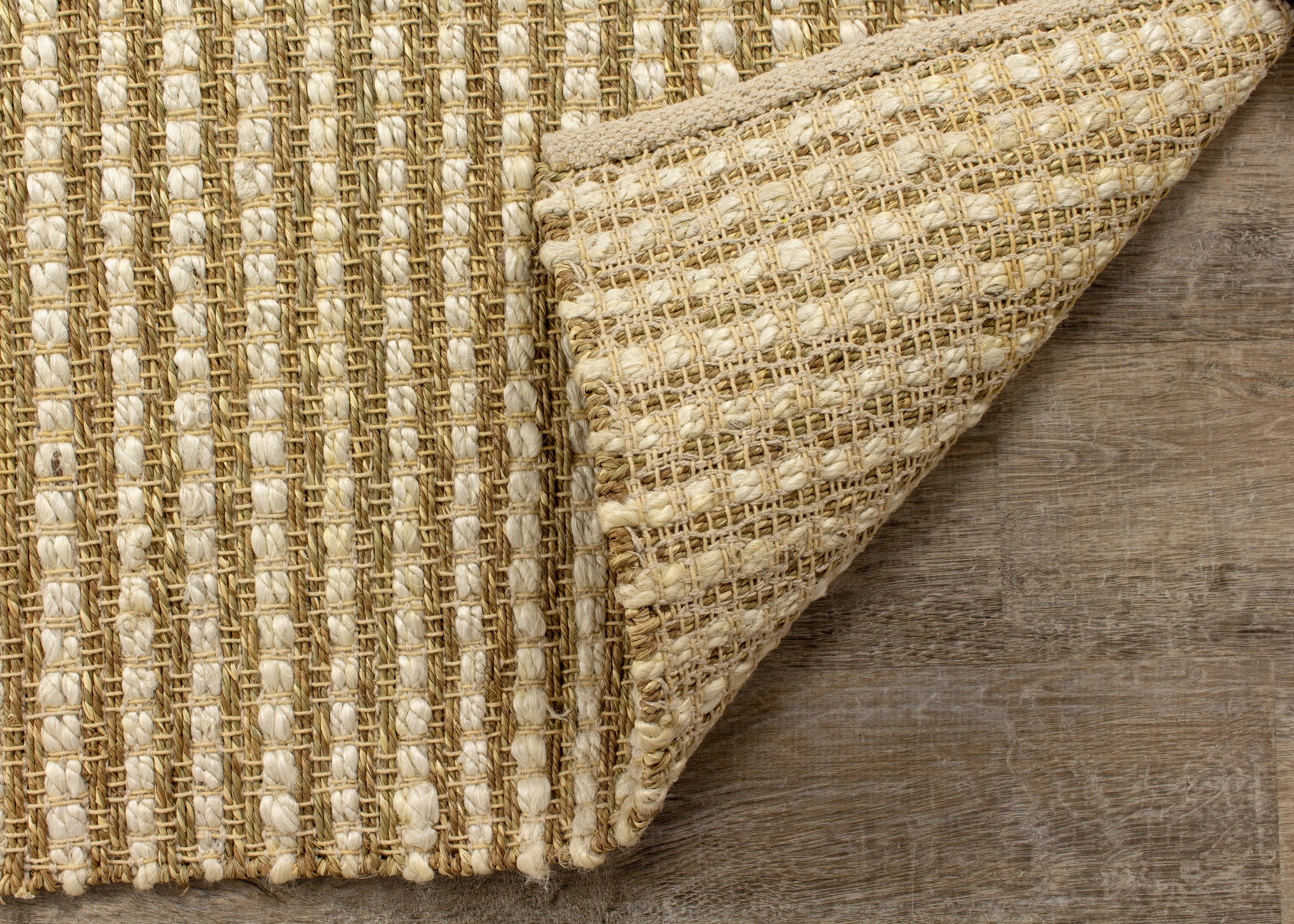Naturals 5 x 8 Striped Beige Area Rug-6