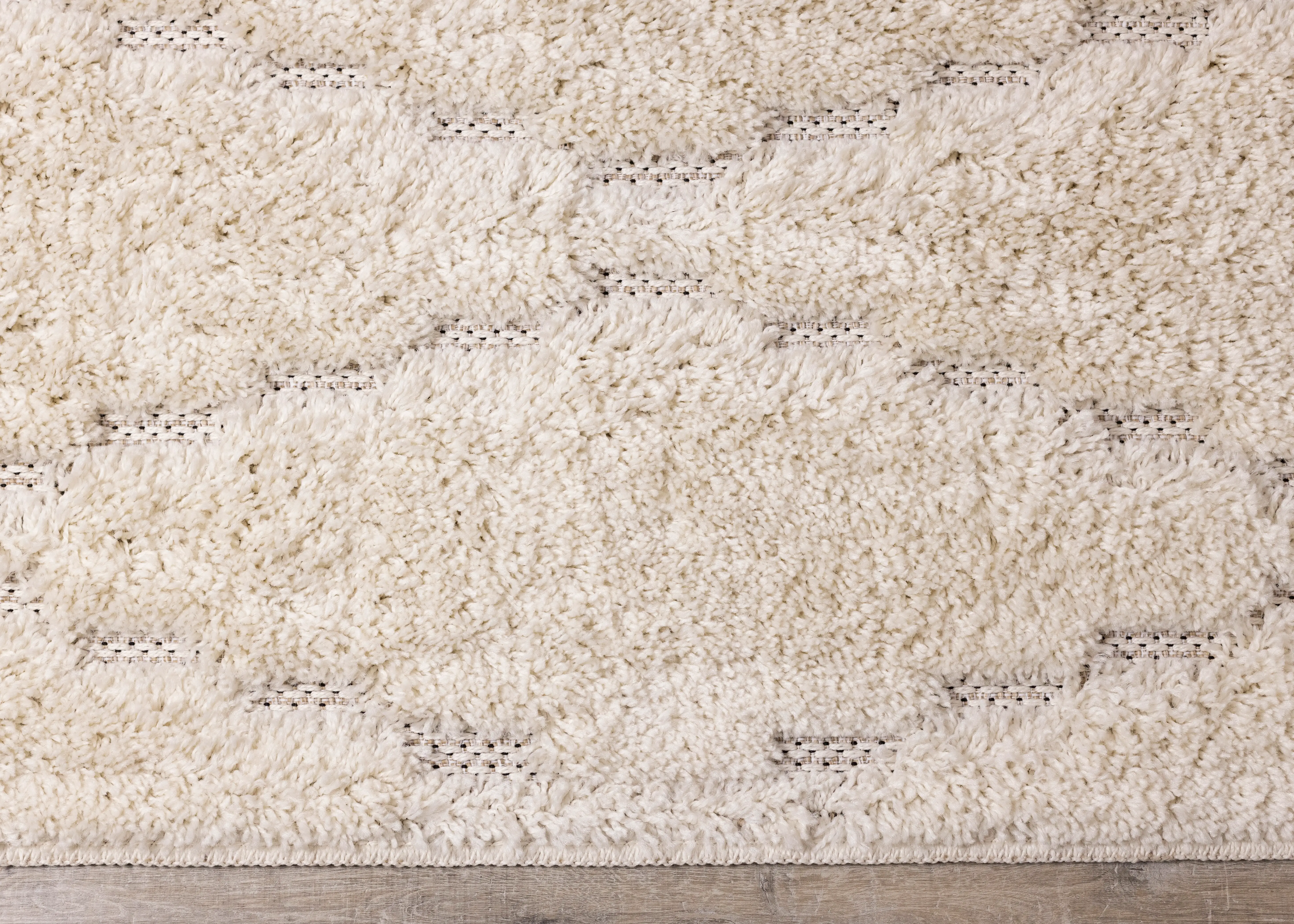 Novato 2 x 4 Chic Cream Shag Rug-8