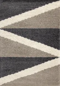 Rondo 2 x 4 Abstract Beige Cream Shag Rug