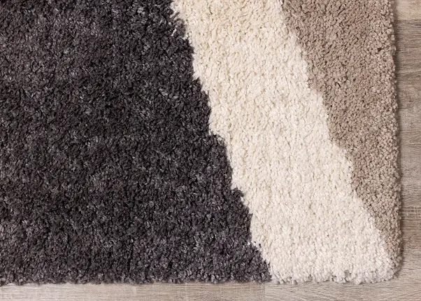 Rondo 8 x 11 Abstract Beige Cream Shag Rug-5