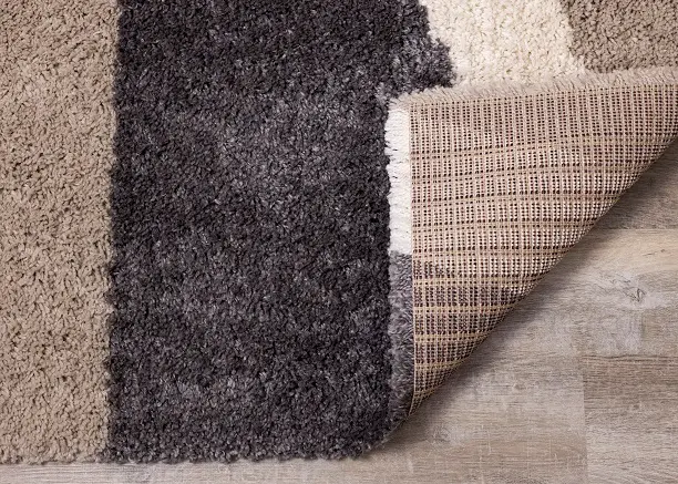 Rondo 8 x 11 Abstract Beige Cream Shag Rug-6