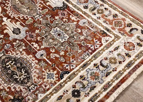 Samira 5 x 8 Orange Multicolor Area Rug-4