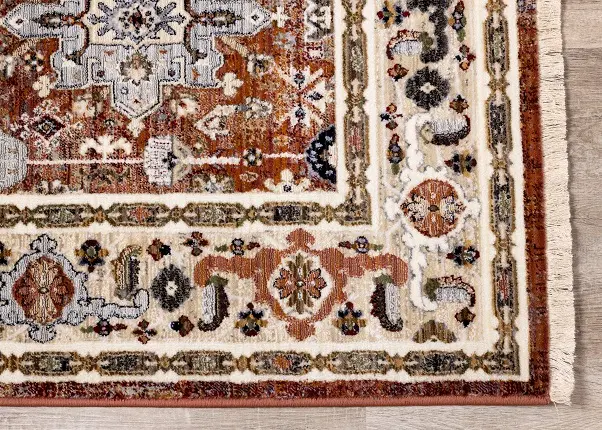 Samira 5 x 8 Orange Multicolor Area Rug-5