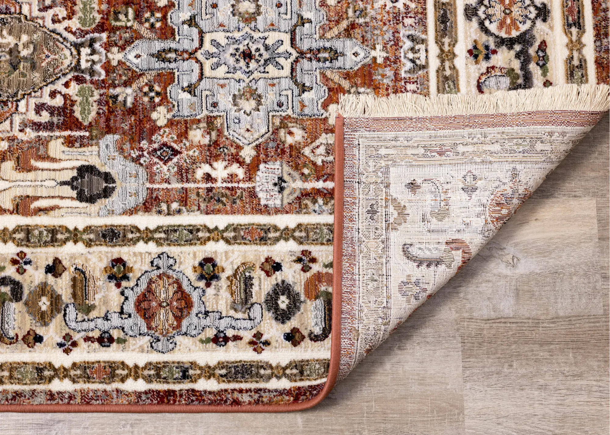 Samira 5 x 8 Orange Multicolor Area Rug-6