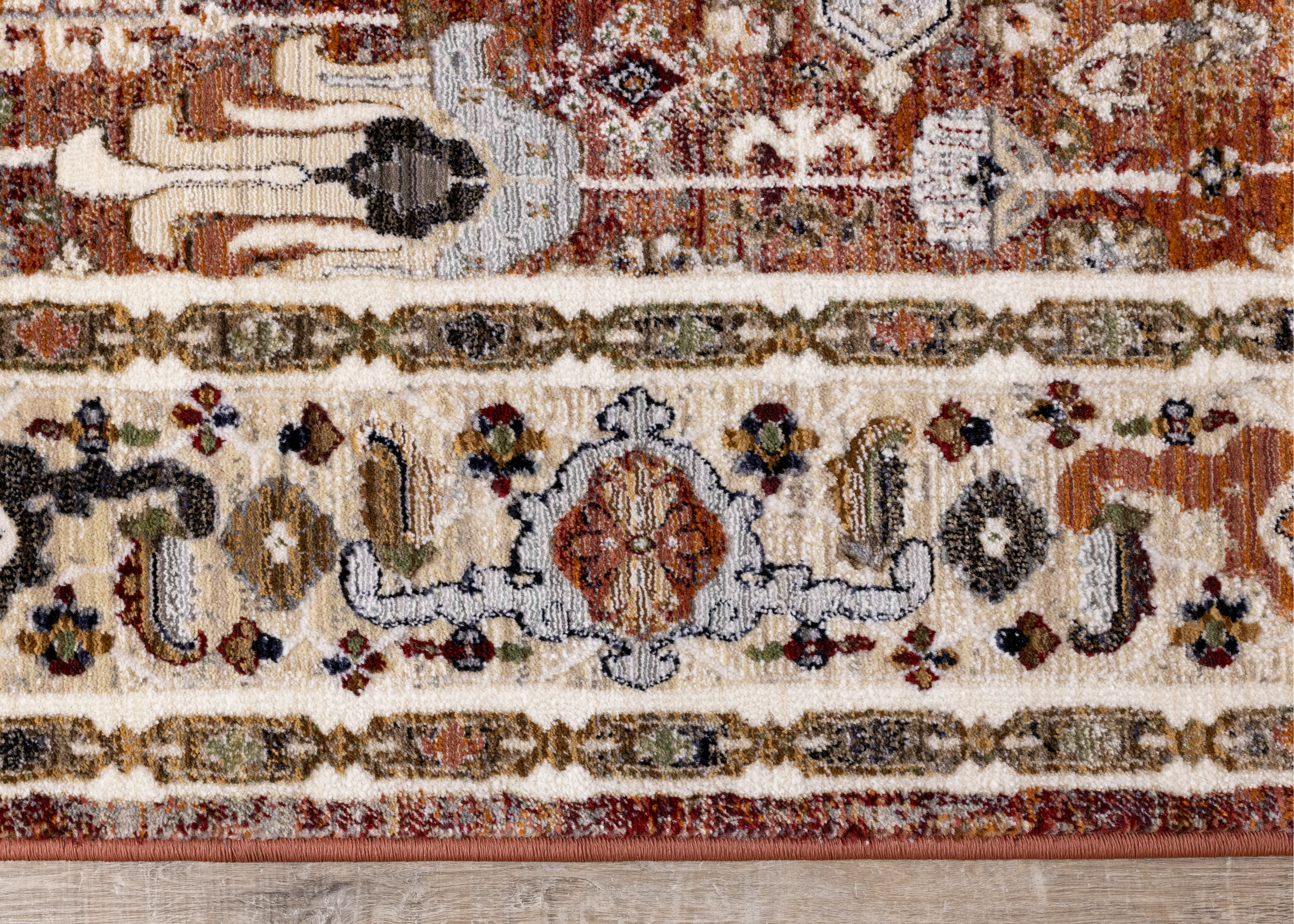 Samira 5 x 8 Orange Multicolor Area Rug-8