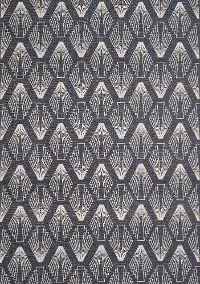 Vista 5 x 8 Art Deco Blue Cream Area Rug