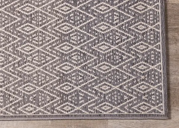 Vista 5 x 8 Diamond Gray Cream Area Rug-6