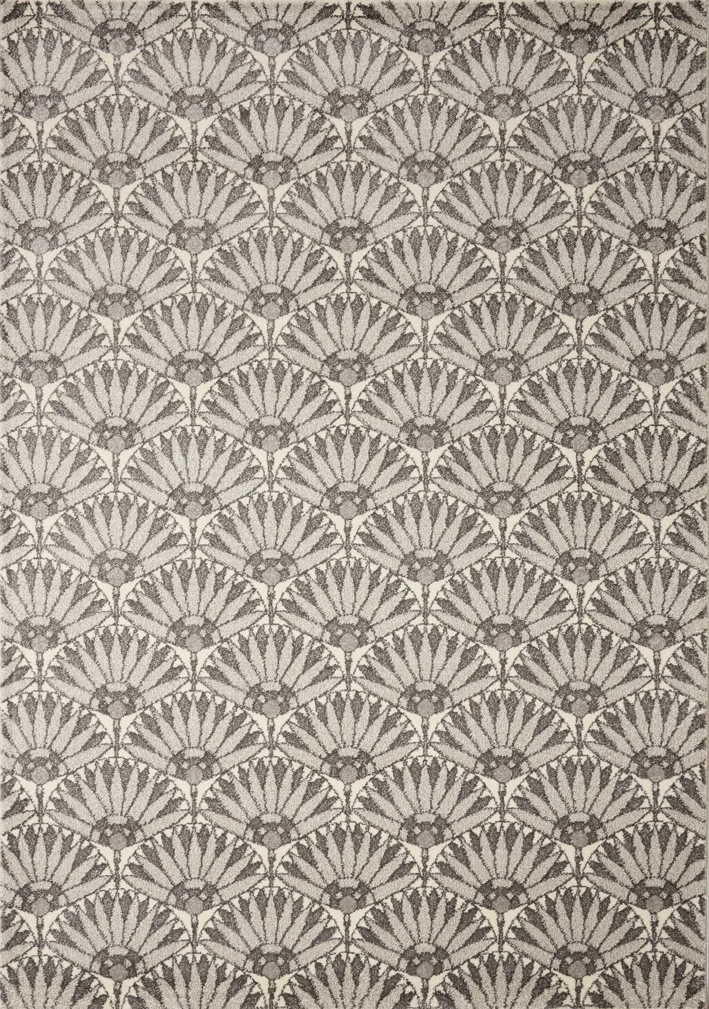 Safi 5 x 8 Art Deco Geometric Gray Area Rug-1