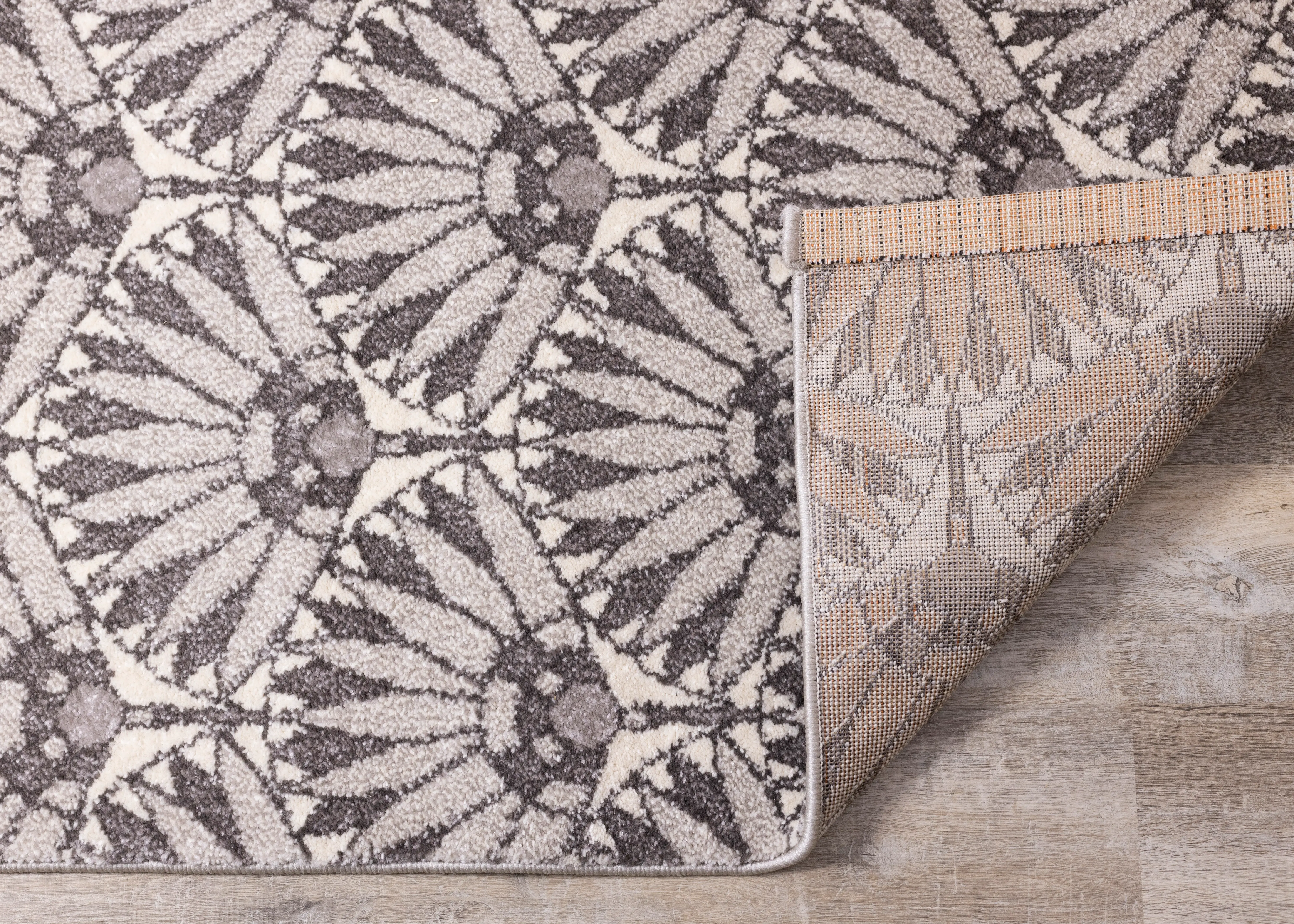 Safi 5 x 8 Art Deco Geometric Gray Area Rug-6
