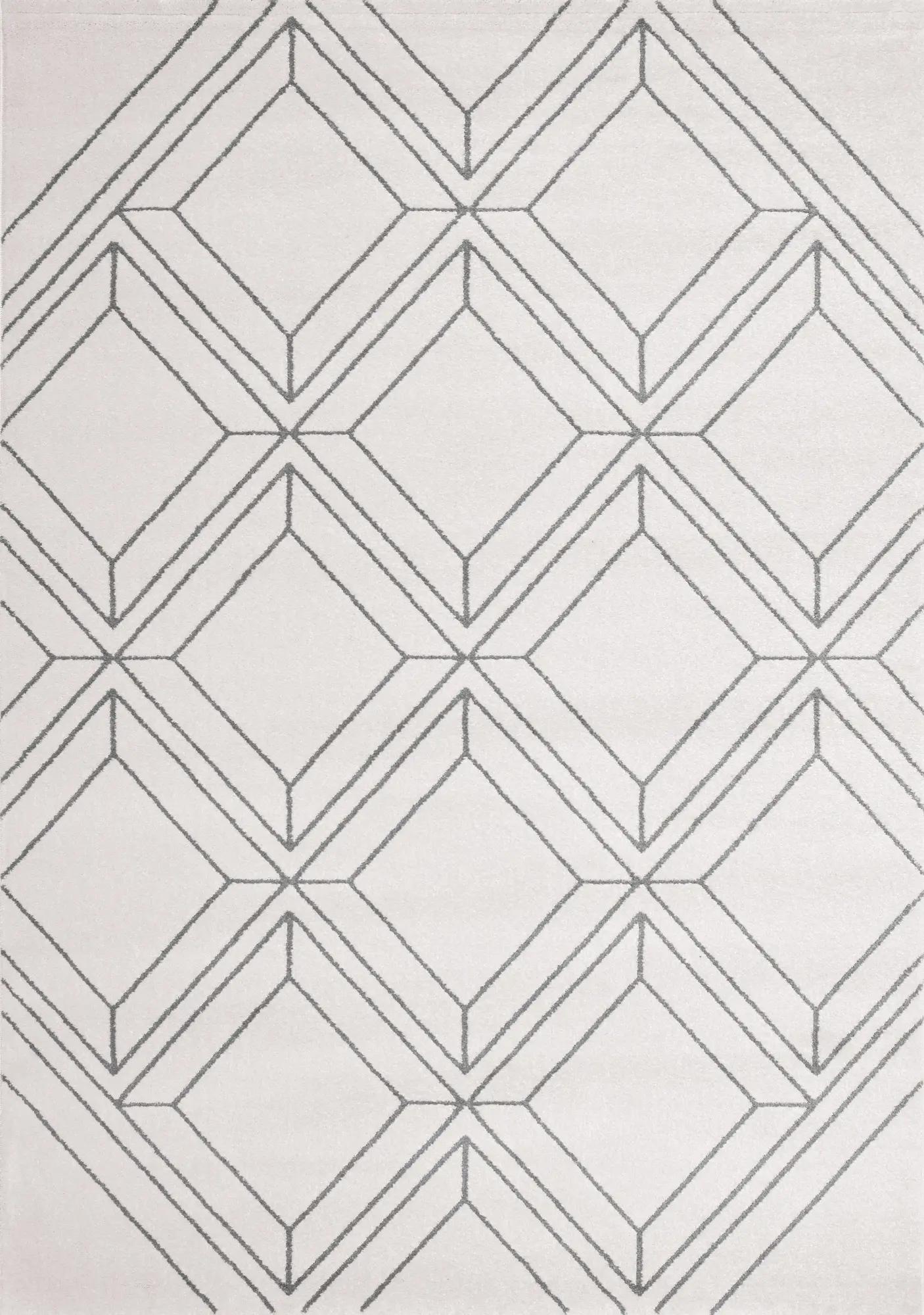 Safi 5 x 8 Diamond Cream and Gray Area Rug-1