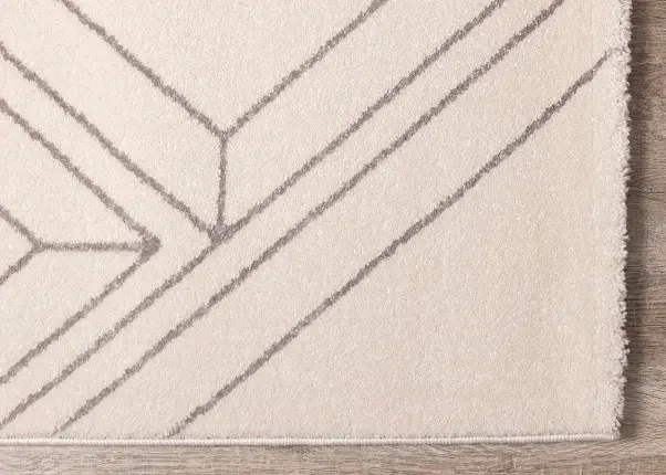 Safi 5 x 8 Diamond Cream and Gray Area Rug-5